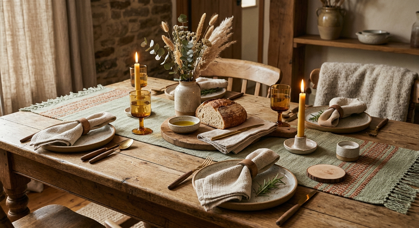 Elevate Your Rustic Dining: Best Handmade Table Linens for a Cozy Ambiance